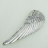 Pendant. Fashion Zinc Alloy Jewelry Findings. Lead-free. Wings 101x38mm. Sold by Bag 
