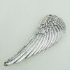 Pendant. Fashion Zinc Alloy Jewelry Findings. Lead-free. Wings 101x38mm. Sold by Bag 