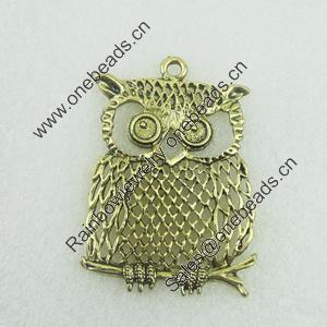 Pendant. Fashion Zinc Alloy Jewelry Findings. Lead-free. Animal 54x42mm. Sold by Bag 