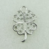 Pendant. Fashion Zinc Alloy Jewelry Findings. Lead-free. Flower 21x14mm. Sold by Bag 
