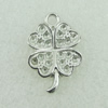 Pendant. Fashion Zinc Alloy Jewelry Findings. Lead-free. Flower 21x14mm. Sold by Bag 