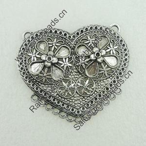 Connector. Fashion Zinc Alloy Jewelry Findings. Lead-free 60x66mm. Sold by Bag 