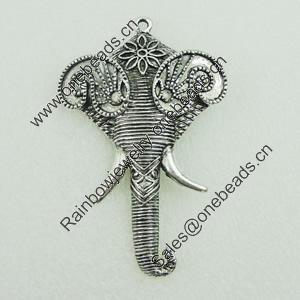 Pendant. Fashion Zinc Alloy Jewelry Findings. Lead-free. Animal Head 85x54mm. Sold by Bag 