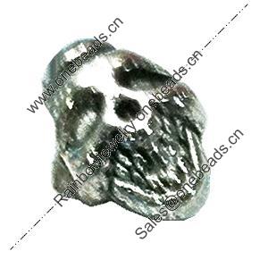 Beads. Fashion Zinc Alloy Jewelry Findings. Lead-free. skeleton 6.5x9mm. Hole 1mm. Sold by Bag
