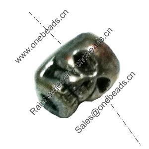 Beads. Fashion Zinc Alloy Jewelry Findings. Lead-free. skeleton 7.5x6mm. Hole 2mm. Sold by Bag