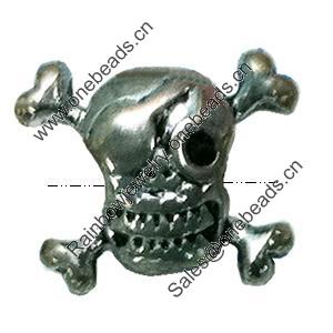 Beads. Fashion Zinc Alloy Jewelry Findings. Lead-free. skeleton 15x11mm. Hole 5mm. Sold by Bag