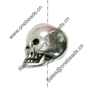 Beads. Fashion Zinc Alloy Jewelry Findings. Lead-free. skeleton 8x7mm. Hole 3mm. Sold by Bag