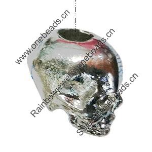 Beads. Fashion Zinc Alloy Jewelry Findings. Lead-free. skeleton 12x14mm. Hole 5mm. Sold by Bag
