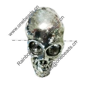Beads. Fashion Zinc Alloy Jewelry Findings. Lead-free. skeleton 21x12x15mm. Hole 5.5mm. Sold by Bag