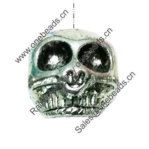 Beads. Fashion Zinc Alloy Jewelry Findings. Lead-free. skeleton 11x13mm. Hole 2mm. Sold by Bag