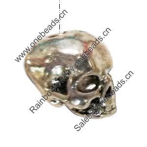Beads. Fashion Zinc Alloy Jewelry Findings. Lead-free. skeleton 15x10mm. Hole 4mm. Sold by Bag