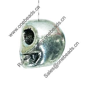 Beads. Fashion Zinc Alloy Jewelry Findings. Lead-free. skeleton 12x13mm. Hole 2mm. Sold by Bag