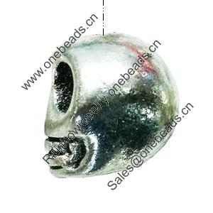 Beads. Fashion Zinc Alloy Jewelry Findings. Lead-free. skeleton 19x16mm. Hole 2mm. Sold by Bag