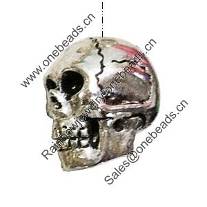 Beads. Fashion Zinc Alloy Jewelry Findings. Lead-free. skeleton 15x12mm. Hole 1mm. Sold by Bag