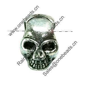 Beads. Fashion Zinc Alloy Jewelry Findings. Lead-free. skeleton 12x8mm. Hole 4mm. Sold by Bag