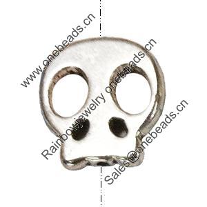 Beads. Fashion Zinc Alloy Jewelry Findings. Lead-free. skeleton 21x19mm. Hole 1mm. Sold by Bag