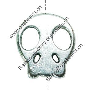 Beads. Fashion Zinc Alloy Jewelry Findings. Lead-free. skeleton 24x27mm. Hole 1mm. Sold by Bag