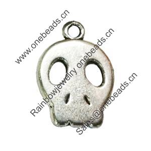 Pendant. Fashion Zinc Alloy Jewelry Findings. Lead-free. skeleton 13x18mm. Hole 1mm. Sold by Bag  
