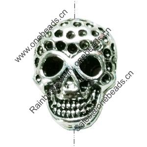 Beads. Fashion Zinc Alloy Jewelry Findings. Lead-free. skeleton 20x15mm. Hole 1.5mm. Sold by Bag