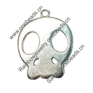 Pendant. Fashion Zinc Alloy Jewelry Findings. Lead-free. skeleton 61x48mm. Sold by Bag  