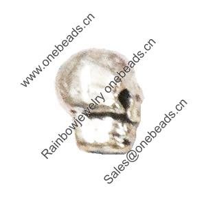 Beads. Fashion Zinc Alloy Jewelry Findings. Lead-free. skeleton 8x10mm. Hole 1mm. Sold by Bag
