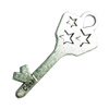 Pendant. Fashion Zinc Alloy Jewelry Findings. Lead-free. Key 66x28mm. Sold by Bag