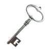 Pendant. Fashion Zinc Alloy Jewelry Findings. Lead-free. Key 95x40mm. Sold by Bag
