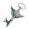 Pendant. Fashion Zinc Alloy Jewelry Findings. Lead-free. Key 78x47mm. Sold by Bag
