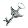 Pendant. Fashion Zinc Alloy Jewelry Findings. Lead-free. Key 78x47mm. Sold by Bag