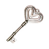 Pendant. Fashion Zinc Alloy Jewelry Findings. Lead-free. Key 71x32mm. Sold by Bag