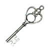 Pendant. Fashion Zinc Alloy Jewelry Findings. Lead-free. Key 64x21mm. Sold by Bag
