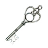 Pendant. Fashion Zinc Alloy Jewelry Findings. Lead-free. Key 64x21mm. Sold by Bag