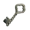 Pendant. Fashion Zinc Alloy Jewelry Findings. Lead-free. Key 9x25mm. Sold by Bag
