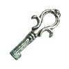 Pendant. Fashion Zinc Alloy Jewelry Findings. Lead-free. Key 25x10mm. Sold by Bag
