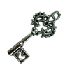 Pendant. Fashion Zinc Alloy Jewelry Findings. Lead-free. Key 28x10mm. Sold by Bag
