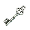 Pendant. Fashion Zinc Alloy Jewelry Findings. Lead-free. Key 8x24mm. Sold by Bag
