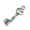 Pendant. Fashion Zinc Alloy Jewelry Findings. Lead-free. Key 8x24mm. Sold by Bag