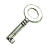 Pendant. Fashion Zinc Alloy Jewelry Findings. Lead-free. Key 13x27mm. Sold by Bag

