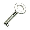 Pendant. Fashion Zinc Alloy Jewelry Findings. Lead-free. Key 13x27mm. Sold by Bag