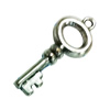 Pendant. Fashion Zinc Alloy Jewelry Findings. Lead-free. Key 33x14mm. Sold by Bag
