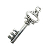 Pendant. Fashion Zinc Alloy Jewelry Findings. Lead-free. Key 32x9mm. Sold by Bag

