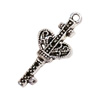 Pendant. Fashion Zinc Alloy Jewelry Findings. Lead-free. Key 28x13mm. Sold by Bag
