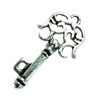 Pendant. Fashion Zinc Alloy Jewelry Findings. Lead-free. Key 24x13mm. Sold by Bag
