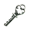 Pendant. Fashion Zinc Alloy Jewelry Findings. Lead-free. Key 37x13mm. Sold by Bag
