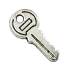 Pendant. Fashion Zinc Alloy Jewelry Findings. Lead-free. Key 19x8mm. Sold by Bag
