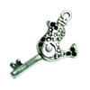 Pendant. Fashion Zinc Alloy Jewelry Findings. Lead-free. Key 15x28mm. Sold by Bag