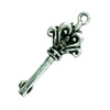 Pendant. Fashion Zinc Alloy Jewelry Findings. Lead-free. Key 45x18mm. Sold by Bag