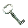 Pendant. Fashion Zinc Alloy Jewelry Findings. Lead-free. Key 44x20mm. Sold by Bag
