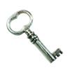 Pendant. Fashion Zinc Alloy Jewelry Findings. Lead-free. Key 44x20mm. Sold by Bag