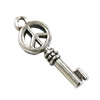 Pendant. Fashion Zinc Alloy Jewelry Findings. Lead-free. Key 26x10mm. Sold by Bag

